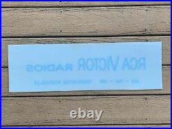 Vintage RCA VICTOR RADIOS Retail Store Dealer ADVERTISING SIGN Plastic Panel