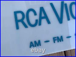 Vintage RCA VICTOR RADIOS Retail Store Dealer ADVERTISING SIGN Plastic Panel