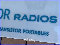 Vintage RCA VICTOR RADIOS Retail Store Dealer ADVERTISING SIGN Plastic Panel