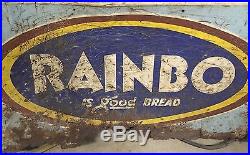 Vintage Rainbo Bread General Store Door with Advertising Signs Pull