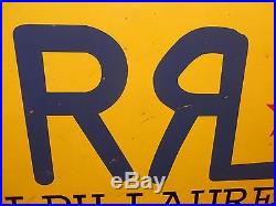 Vintage Ralph Lauren Double R L Metal Advertising Sign Rare 30x20