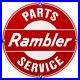 Vintage-Rambler-Partsn-Service-Porcelain-Dealership-Sign-Gas-Station-Pump-Oil-01-ov