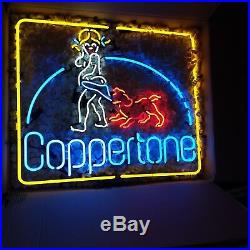 Vintage Rare Neon Lighted sign COPPERTONE Suntan Lotion 1990's new in box