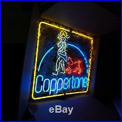 Vintage Rare Neon Lighted sign COPPERTONE Suntan Lotion 1990's new in box