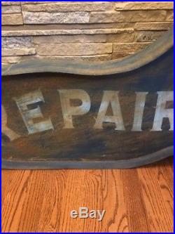 Vintage & Rare Shoe Repair Boot Advertising Sign