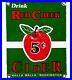 Vintage-Red-Cheek-Cider-Porcelain-Sign-Gas-Station-Bottle-Pepsi-Pump-Plate-01-bolb