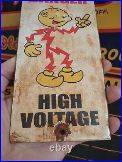 Vintage Reddy Kilowatt Porcelain Electricity Power Company Sign General Electric