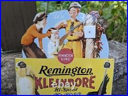 Vintage Remington Kleanbore. 22 Ammo Porcelain Sign 8 X 5.25