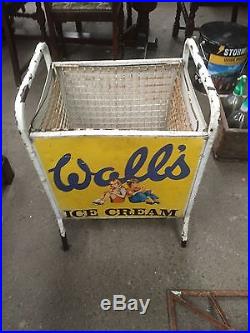 Vintage Retro Advertising Walls Ice Cream Enamel Sign Litter Bin 4 Signs