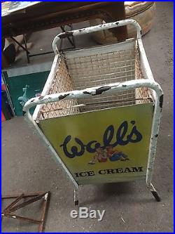 Vintage Retro Advertising Walls Ice Cream Enamel Sign Litter Bin 4 Signs