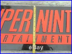 Vintage Retro Original SUPER NINTENDO SNES VIDEO GAME Store Advertising SIGN