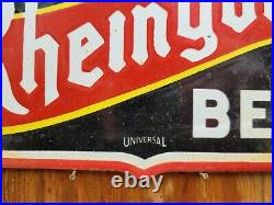 Vintage Rheingold Porcelain Beer Sign Bar Restaurant Pub Alcohol Tavern Gas Oil