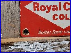 Vintage Royal Crown Porcelain Sign Rc Cola Soda Drink Gas Restaurant Beverage