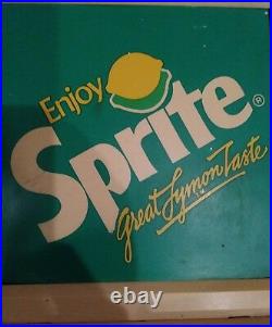 Vintage SPRITE Soda Pop Lighted Digital Wall Clock SIGN Advertising WORKS