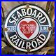 Vintage-Seaboard-Railroad-Porcelain-Metal-Sign-Gas-Oil-Train-Southern-Heart-Line-01-or
