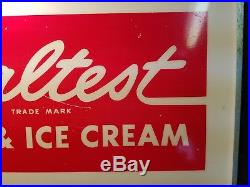 Vintage Sealtest Milk and Ice Cream Advertising Clock Sign Light up