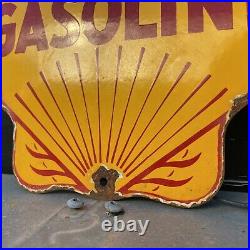 Vintage Shell Gasoline Porcelain Sign American Gas Station Motor Oil Garage Lube
