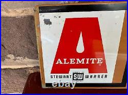 Vintage Sign Alemite Lubrication Supplies Rack Topper