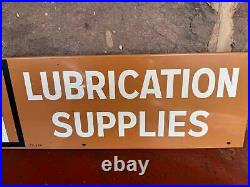 Vintage Sign Alemite Lubrication Supplies Rack Topper