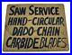 Vintage-Sign-Saw-Service-Trade-Sign-Hand-Painted-1960s-SHIPS-FREE-IN-USA-01-doln