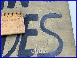 Vintage Sign Saw Service Trade Sign Hand Painted 1960s SHIPS FREE IN USA