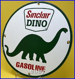 Vintage Sinclair Dino Gasoline Porcelain Sign Dealership Gas Station Motor Oil