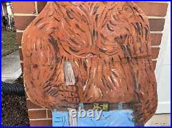 Vintage Smokey Bear Original Hand Painted Wooden Park Sign 46 3/4 Tall