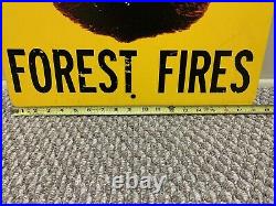 Vintage Smokey Bear Prevent Forest Fires Fiberglass Sign, Large, 18 x 24 RARE