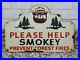 Vintage-Smokey-The-Bear-Porcelain-Sign-1956-National-Park-Forest-Service-Ranger-01-ocj
