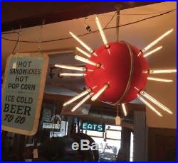Vintage Sputnik Lighted Sign Globe
