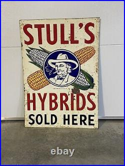 Vintage Stull's Hybrid Sold here Tin Sign