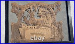Vintage THE GLOBE CLOTHING CO. Bath, NY Hunting Forestry Advertising Litho Sign