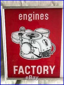 Vintage Tecumseh Engines / Transmissions Factory Service Lighted Ad Shop Sign