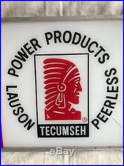 Vintage Tecumseh Engines / Transmissions Factory Service Lighted Ad Shop Sign