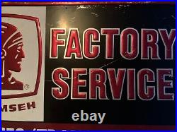 Vintage Tecumseh Factory Service Engines/Transmissions Embossed Sign