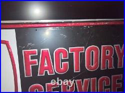 Vintage Tecumseh Factory Service Engines/Transmissions Embossed Sign