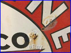 Vintage Texaco Double Sided Sign With Original Hanger Rim 42