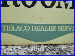 Vintage Texaco Porcelain Restroom Sign Gas Station Toilet Marker Bathroom Dealer