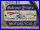 Vintage-Triumph-Porcelain-Sign-Gas-Motorcycle-Dealer-Advertising-Ariel-Service-01-qru