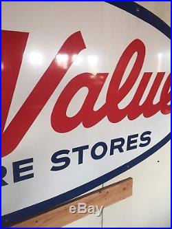 Vintage True Value Hardware Stores Porcelain Sign Single Sided Advertising