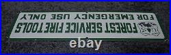 Vintage Us National Forest Service Porcelain Sign Road Trail Rare Ranger Ad 20'