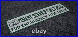 Vintage Us National Forest Service Porcelain Sign Road Trail Rare Ranger Ad 20'