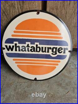 Vintage Whataburger Porcelain Sign Fast Food Restaurant Corpus Christi, Tx Vintage Whataburger Porcelain Sign Fast Food Restaurant Corpus Christi, Tx