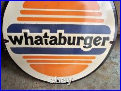 Vintage Whataburger Porcelain Sign Fast Food Restaurant Corpus Christi, Tx Vintage Whataburger Porcelain Sign Fast Food Restaurant Corpus Christi, Tx