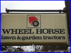 Vintage Wheel Horse Lighted Dealer Sign 6' x 3' Original not a reproduction