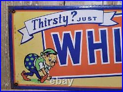 Vintage Whistle Soda Sign Old Embossed Metal Beverage Pop Cola Advertising 27