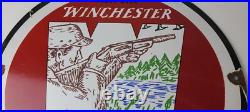Vintage Winchester Porcelain Sign Hunting Advertisement Gas Station Sign Vintage Winchester Porcelain Sign Hunting Advertisement Gas Station Sign