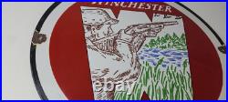 Vintage Winchester Porcelain Sign Hunting Advertisement Gas Station Sign Vintage Winchester Porcelain Sign Hunting Advertisement Gas Station Sign