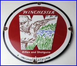 Vintage Winchester Porcelain Sign Hunting Advertisement Gas Station Sign Vintage Winchester Porcelain Sign Hunting Advertisement Gas Station Sign