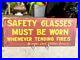 Vintage-Wooden-Advertising-Sign-Fires-Safety-Glasses-Folk-Art-Aafa-01-lvk